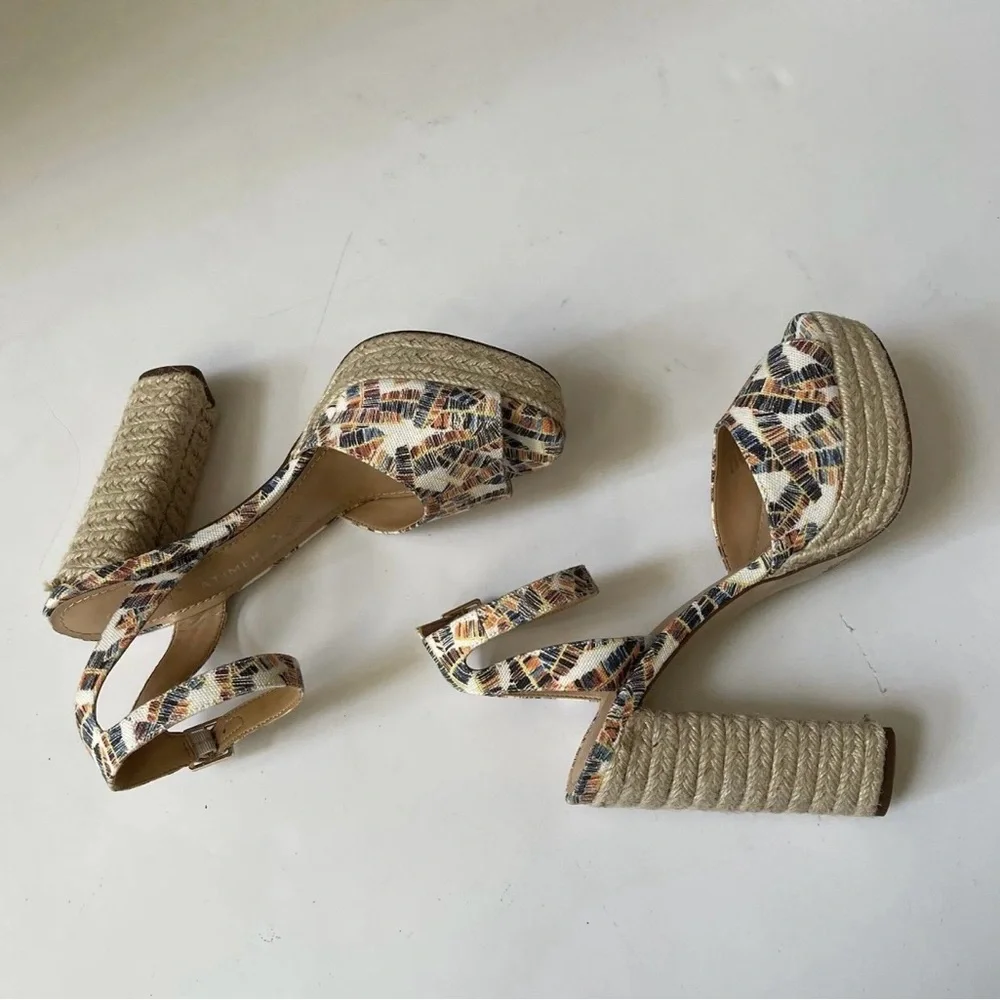 Gibson Latimer Luciana Multicolor Espadrille Platform Heels Sandals - Picture 3 of 11